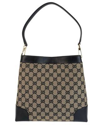 Gucci Black Coated/Waterproof Canvas Hobo Shoulder Bag (Authentic Pre-Loved)