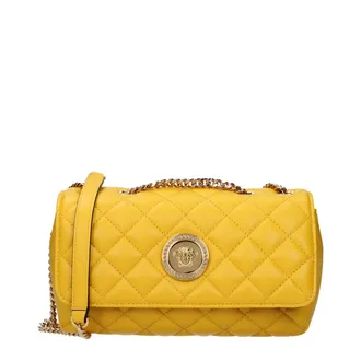 Versace Yellow Leather Shoulder Womens Bag