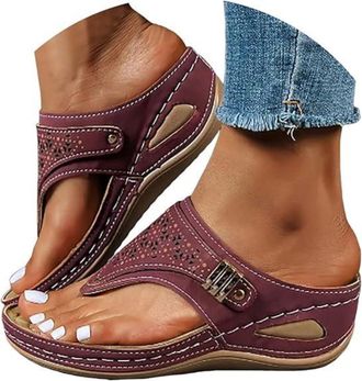 Generic Orthotic Sandals For Women With Arch Support Back Strap Womens Arch Support Orthopedic Flip Flop Sandals Summer Dressy Casual Slip on Comfortable Orth