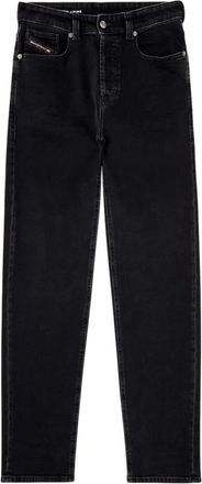 Diesel Grijze Distressed 5-Pocket Jeans Regular Fit - Dames - Regular Fit Jeans - Zwart - W27 L32 - Katoen - Jeans