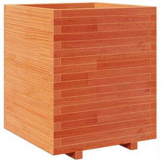 vidaXL Jardinera Madera Maciza De Pino Marr&oacute;n Cera 60x60x72,5 Cm Vidaxl