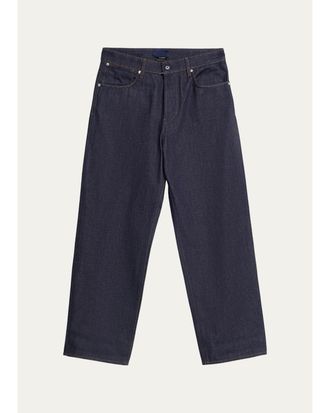 Stone Island Mens Raw Indigo Denim Relaxed Straight-Fit Jeans