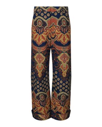Valentino Voyage Imaginaire Paisley Wide-Leg Pants