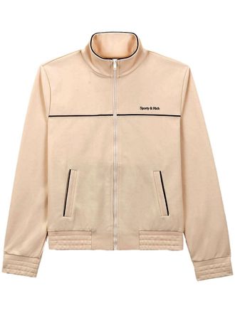 Sporty & Rich logo-print performance jacket - Neutrals