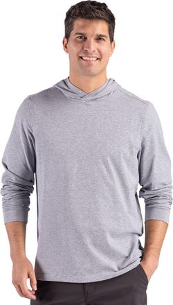 Cutter & Buck Adapt Recycled Soft Knit Stripe Mens Hooded Pullover