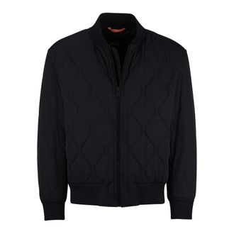 HUGO BOSS Jassen, Heren, Zwart, L, Quilted Bomber Jacket