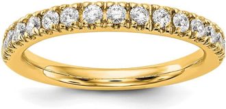 Diamond2Deal 14k Gold Lab Grown Diamond Wedding Band Ring 1/2Ct Clarity- VS Color- D-E