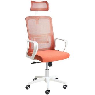 Beliani Office Chair Coral Mesh Swivel Base Adjustable Height Headrest Home Office MONARCH