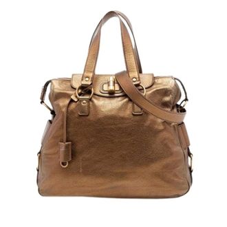 Saint Laurent Pre-owned Handbags, female, Brown, Size: ONE SIZE Pre-owned The Muse Handbag