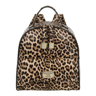 Braccialini Backpacks, female, Brown, Size: ONE SIZE Compact Leather Backpack