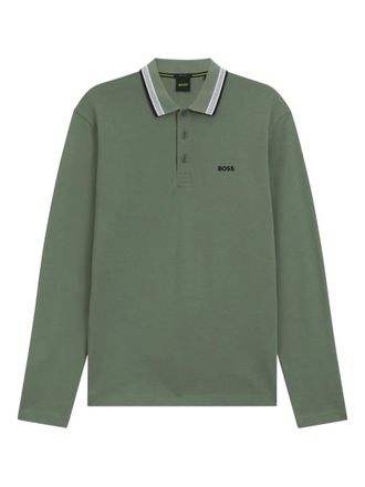BOSS long-sleeved polo shirt - Green