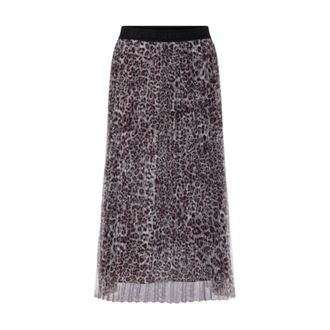 Marc Cain Plissirok met Luipaardprint - Dames - Rokken - Veelkleurig - Maat: S Poliester