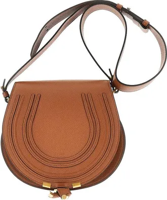 Chlo&eacute; Grained leather Marcie saddle bag Woman One Size