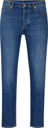 HUGO BOSS Brody katoenen herenjeans met rechte pijpen (Marine)