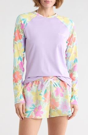 Billabong Big Wave Long Sleeve Rashguard in Sweet Orchid at Nordstrom Rack, Size X-Large
