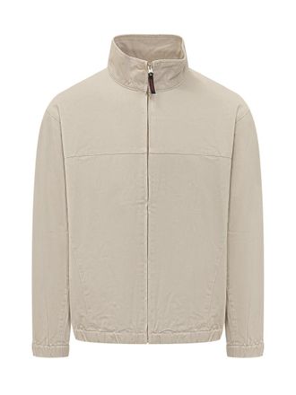 Gramicci Beige Solid Mock Collar Jacket