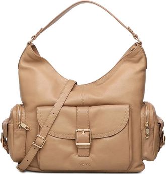 Francesco Biasia buckle-detail shoulder bag - Beige