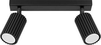 Sollux Lighting Design Deckenlampe Karbon 2-Flammig, Schwarz