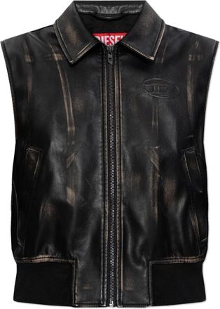 Diesel G-Inko Vest - Dames - Bodywarmers - Bruin - S - Leer - Jassen
