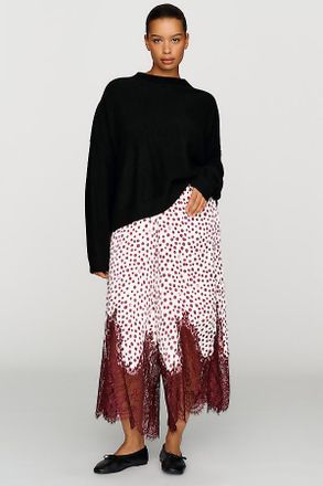 Maeve Lace Trim Culotte Pants