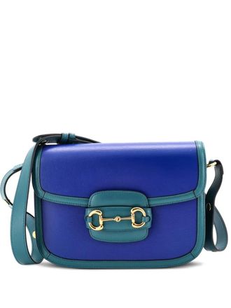 Gucci Horsebit 1955 Leather Small shoulder bag - Blue