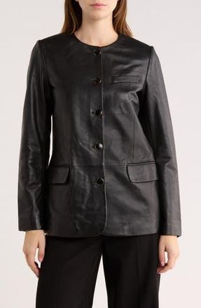 Rag & Bone Payley Leather Blazer in Black at Nordstrom Rack, Size 10