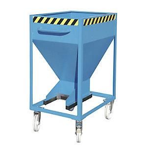 Bauer Silo Forma De Embudo Rodante Capacidad 0,6 M&sup3; Azul