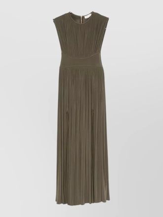 Zimmermann luna dress fitted waist high slit maxi