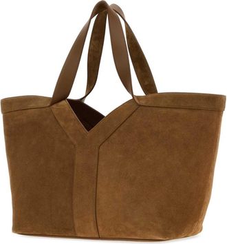 Saint Laurent Womens Tote Brown Suede