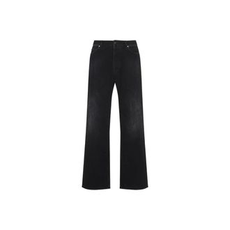 Balenciaga Wide Jeans, male, Black, Size: W32 Wide-Leg Denim Jeans