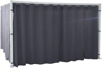 Hesperide Kit De Cortinas Y Rieles Para Cenador Zalya Blanco Pizarra - Hesp&eacute;ride