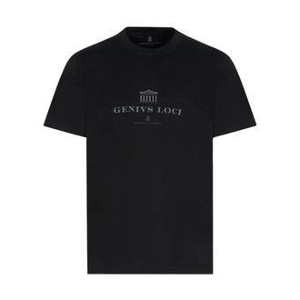 Brunello Cucinelli Genivs Loci T-shirt - male - Brunello Cucinelli - T-Shirts - Black - 2XL - Tops