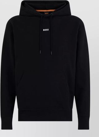 HUGO BOSS cotton logo hoodie