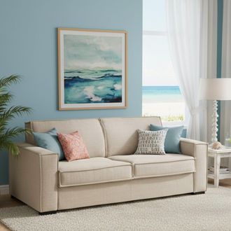 Talamo Italia Talamo Italia - Sofa Cama Abigail, Gran Sof&aacute; De 2 Plazas, 100% Made In Italy, Sof&aacute; De Sal&oacute;n Con Apertura Giratoria, En Tela Acolchada, Con Reposabrazo