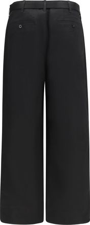 sacai Mens Cotton Chino Pants Black Trousers
