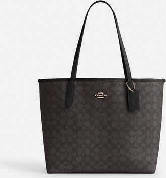 Coach City Tote Bag In Signature Canvas