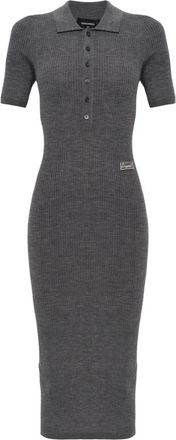 Dsquared2 Wool Dress - Dames - Kleedjes - Grijs - M - Wol - Kleedjes