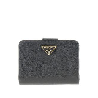 Prada Saffiano leather small wallet with zip Woman One Size
