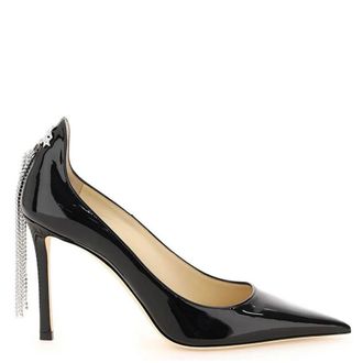 Jimmy Choo London Spruce 95 Patent Leather Pumps, Brand Size 34.5 ( US Size 4.5 )