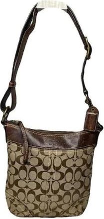 Coach Pre-owned Cross Body Bags, female, Multicolor, Size: ONE SIZE Pre-owned Canvas Shoulder Bag