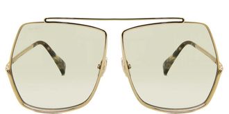 Max Mara MM0006 032 Womens Sunglasses Gold Size 64