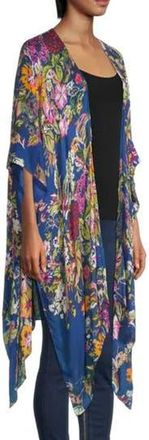 Saachi Floral Ruana in Blue at Nordstrom Rack