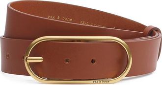Rag & Bone Rounded Rebound Leather Belt in Bordeaux at Nordstrom, Size Medium