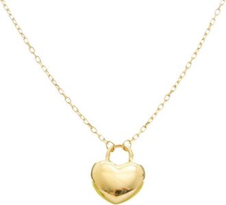 Italian Gold, Inc 14K Puffed Heart Adjustable Length Necklace