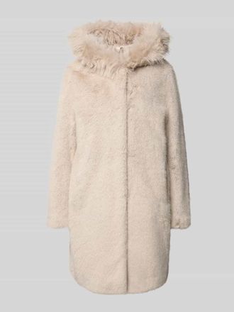Marc Cain Regular Fit Mantel aus Kunstfell in Sand, Gr&ouml;&szlig;e 34