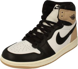Nike Womens Air Jordan 1 Retro Hi OG Trainers FD2596 Sneakers Shoes (UK 4 US 6.5 EU 37.5, Black Legend mid Brown White 021)