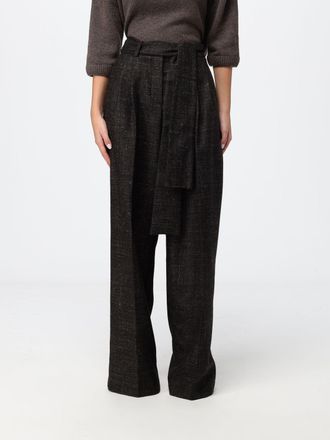 Liviana Conti Benedict Wide-Leg Wool Blend Trousers with Belt