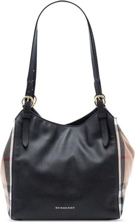 Burberry Pre-owned Burberry Small Leather and House Check Canvas Canterbury Tote Ladies ITCF&10SCA