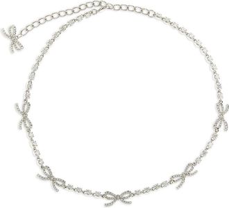 Self Portrait Crystal-bow Necklace