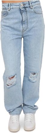 Pinko Wide Jeans - Dames - Loose Fit Jeans - Blauw - W26 - Katoen - Jeans